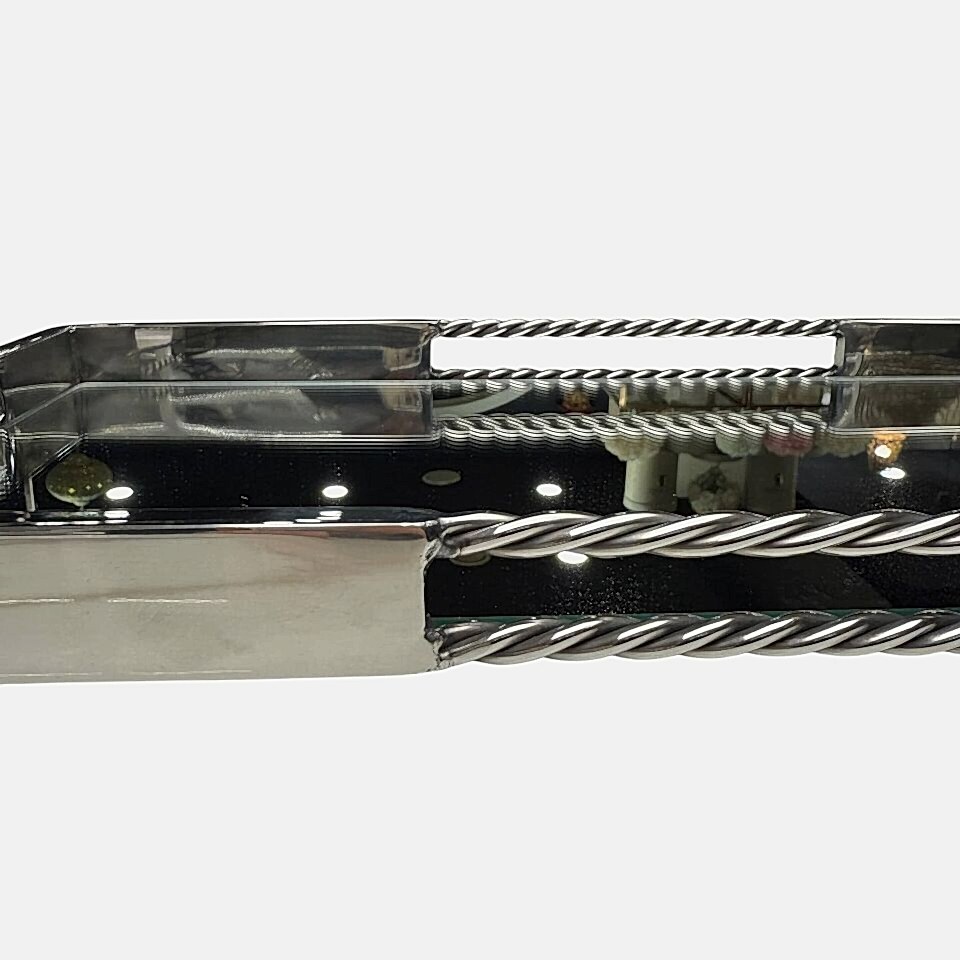 KROM BURMALI KULPLU TEPSİ