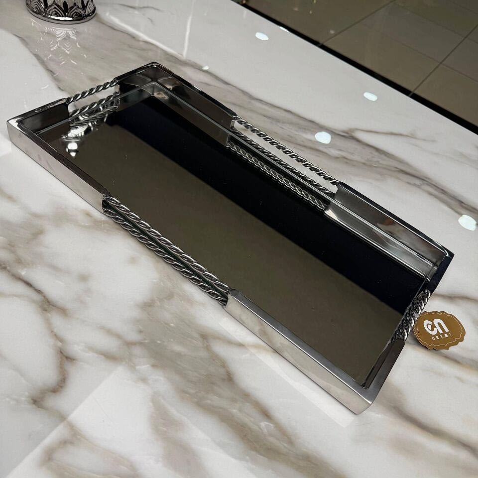 KROM BURMALI KULPLU TEPSİ